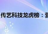 传艺科技龙虎榜：营业部净买入4816.07万元