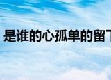 是谁的心孤单的留下是什么歌（演唱者是谁）