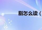 脂怎么读（脂的读音和解释）