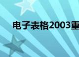 电子表格2003重复值（电子表格2003）