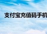 支付宝充值码手机怎么用（支付宝充值码）