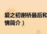爱之初谢桥最后和谁在一起了（爱之初谢桥剧情简介）