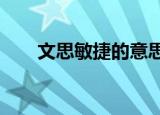 文思敏捷的意思?（文思敏捷的意思）