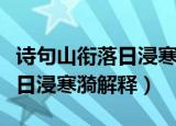 诗句山衔落日浸寒漪是什么意思（诗句山衔落日浸寒漪解释）