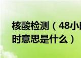 核酸检测（48小时什么意思 核酸检测 48小时意思是什么）