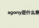 agony是什么意思中文（agony翻译）