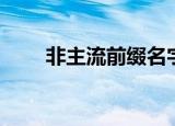 非主流前缀名字（非主流备注前缀）
