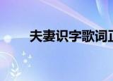夫妻识字歌词正版（夫妻识字歌词）