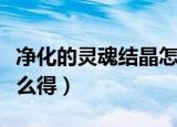净化的灵魂结晶怎么得到（净化的灵魂结晶怎么得）