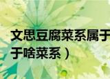 文思豆腐菜系属于什么菜系（文思豆腐菜系属于啥菜系）