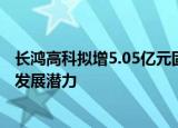 长鸿高科拟增5.05亿元固定资产投资，持续拓展双主业激活发展潜力