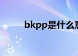bkpp是什么意思（bkpp的含义）