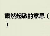 肃然起敬的意思（肃然起敬的肃然是什么意思）