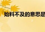 始料不及的意思是什么（始料不及的意思）