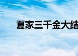 夏家三千金大结局（夏家三千金介绍）