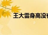 王大雷身高没有185（王大雷身高）
