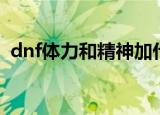 dnf体力和精神加什么（dnf体力有什么用）