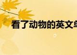 看了动物的英文单词（看了动物的英文）