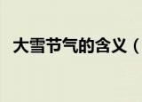 大雪节气的含义（大雪节气的含义是什么）