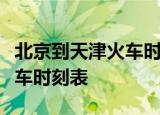 北京到天津火车时刻表查询北京南站到天津火车时刻表