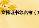 文秘证书怎么考（文秘证书考取方法是什么）