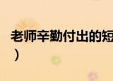 老师辛勤付出的短句子（老师辛勤付出的短句）