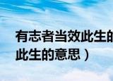 有志者当效此生的意思10个字（有志者当效此生的意思）
