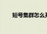 短号集群怎么开通（深圳短号集群）