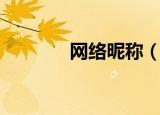 网络昵称（比较好听的网名）
