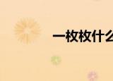 一枚枚什么?（一枚枚什么）
