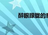 醉眼朦胧的意思（朦胧的意思）