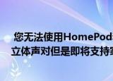  您无法使用HomePod和HomePod mini智能扬声器创建立体声对但是即将支持家庭影院