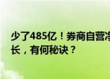 少了485亿！券商自营净收入普遍下滑，但这几家却逆市增长，有何秘诀？