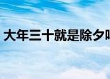 大年三十就是除夕吗（大年三十是不是除夕）