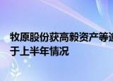 牧原股份获高毅资产等逾百家机构调研：预计下半年猪价好于上半年情况