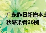 广东昨日新增本土确诊病例61例、本土无症状感染者26例
