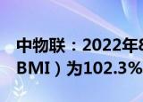 中物联：2022年8月份中国大宗商品指数（CBMI）为102.3%