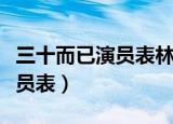 三十而已演员表林有有是谁演的（三十而已演员表）