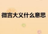 微言大义什么意思（微言大义意思简单介绍）