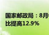 国家邮政局：8月中国快递发展指数为311 环比提高12.9%