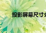 投影屏幕尺寸介绍（是怎么规定的）