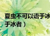 夏虫不可以语于冰者的意思是（夏虫不可以语于冰者）