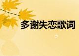 多谢失恋歌词（多谢失恋歌词赏析）
