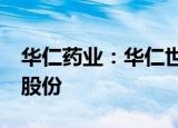 华仁药业：华仁世纪集团拟继续减持不超6%股份