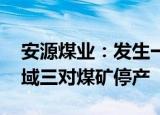 安源煤业：发生一氧化碳超限事故 对丰城区域三对煤矿停产