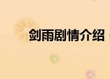 剑雨剧情介绍（剑雨主要演员介绍）