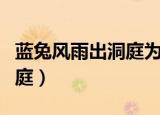 蓝兔风雨出洞庭为什么不播了（蓝兔风雨出洞庭）