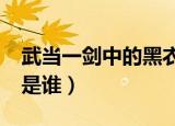 武当一剑中的黑衣人是谁?（武当一剑黑衣人是谁）