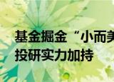 基金掘金“小而美”股票 并非“抱团”而是投研实力加持