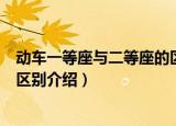 动车一等座与二等座的区别是什么（动车一等座与二等座的区别介绍）
